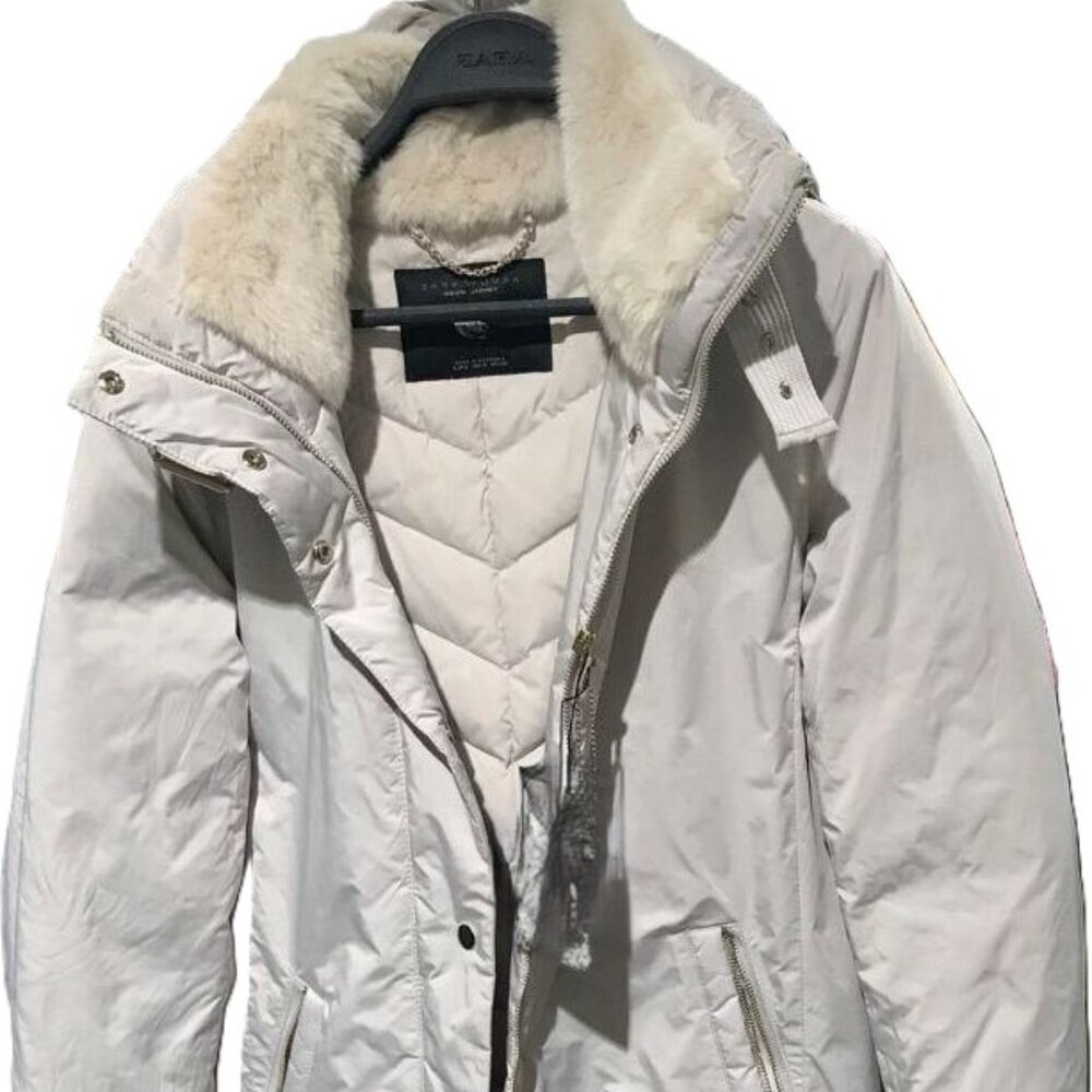 ZARA ICE DUCK DOWN LONG STAND-UP COLLAR COAT